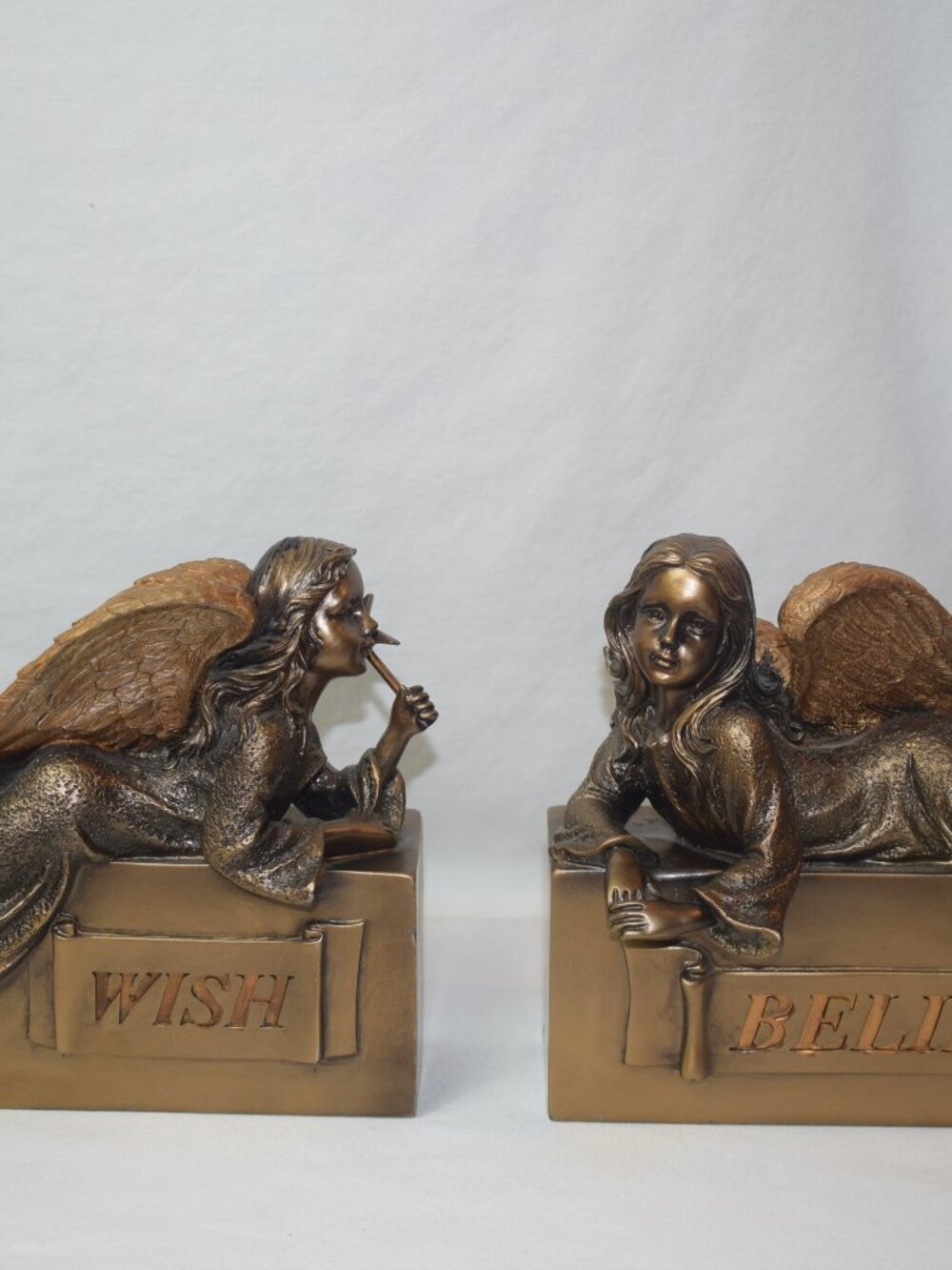 Vintage Decorative Seymour Mann Lounging Angel Bookends